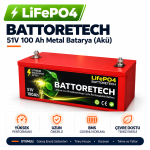 Battoretech 51V 100 Ah Lithium LifePo4 Metal Batarya (Akü)