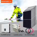 EkoPaket-4  Hazır Solar Paket (Jel Akü)