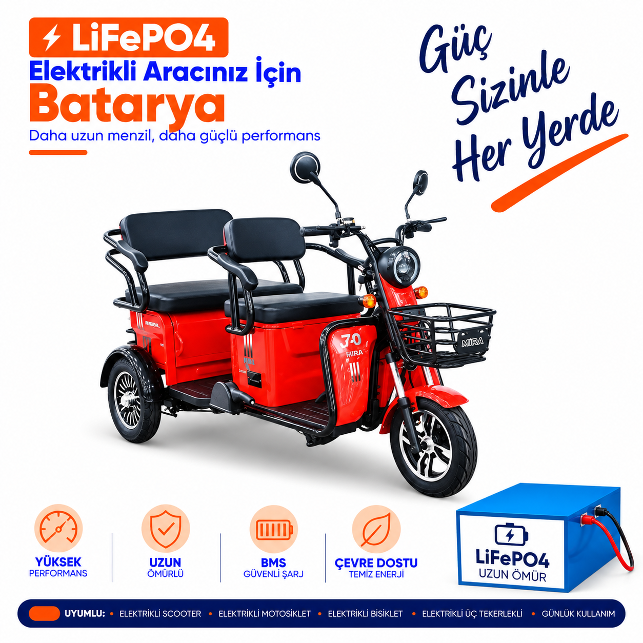FALCON FAMILY 8000 Falcon FAMİLY 8000 Motosiklet LiFePO4 Batarya Yenileme ve Kapasite Yükseltme - Görsel 1
