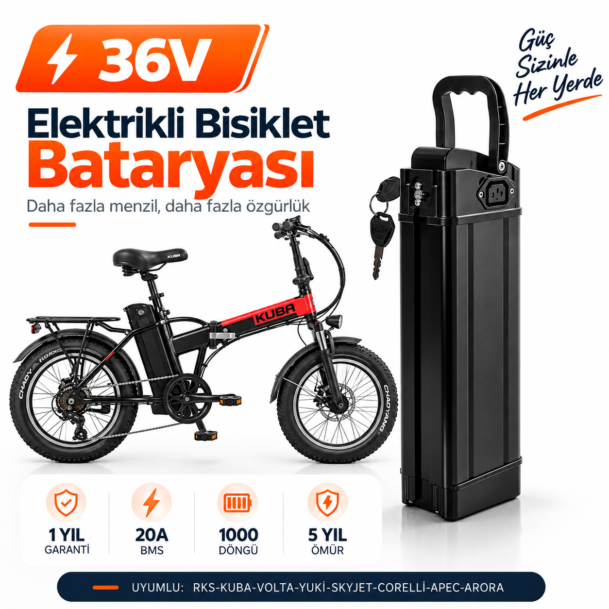 KUBA 36V STUDYO KUBA MC3 Batarya Yenileme ve Kapasite Yükseltme - Görsel 1