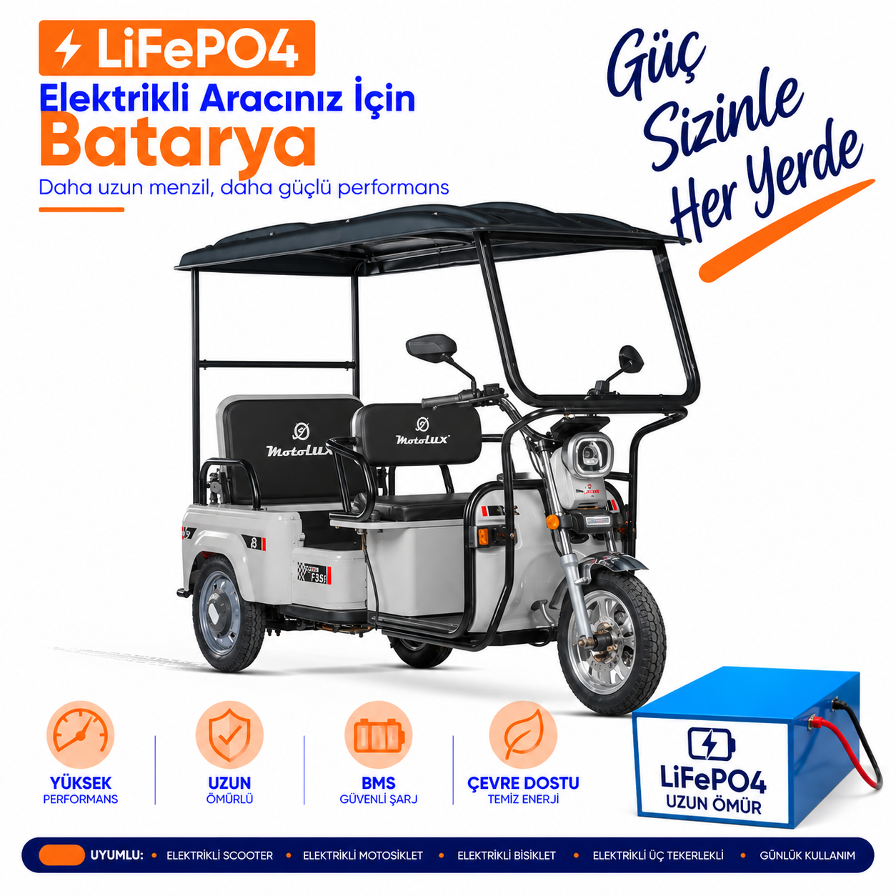 MOTOLUX FAYTON FX55 Motolux FAYTON FX55 LiFePO4 Batarya Yenileme ve Kapasite Yükseltme - Görsel 1