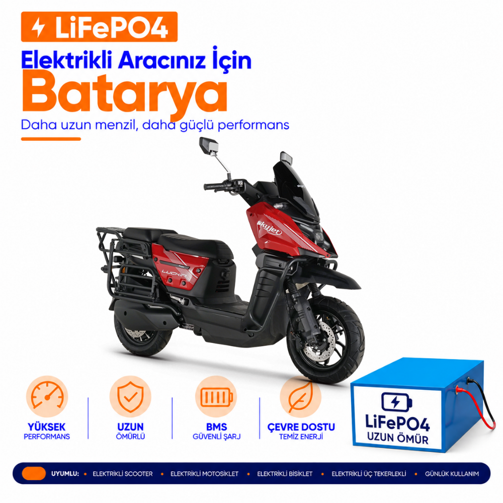 Skyjet Luckin Skyjet Luckin Bluetoothlu LiFePO4 Batarya Yenileme ve Kapasite Yükseltme - Görsel 1