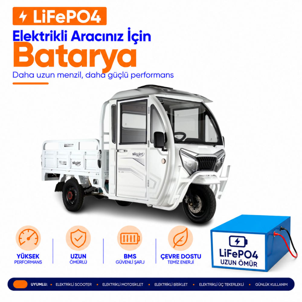 Skyjet RE-VAN Skyjet RE-VAN Bluetoothlu LiFePO4 Batarya Yenileme ve Kapasite Yükseltme - Görsel 1