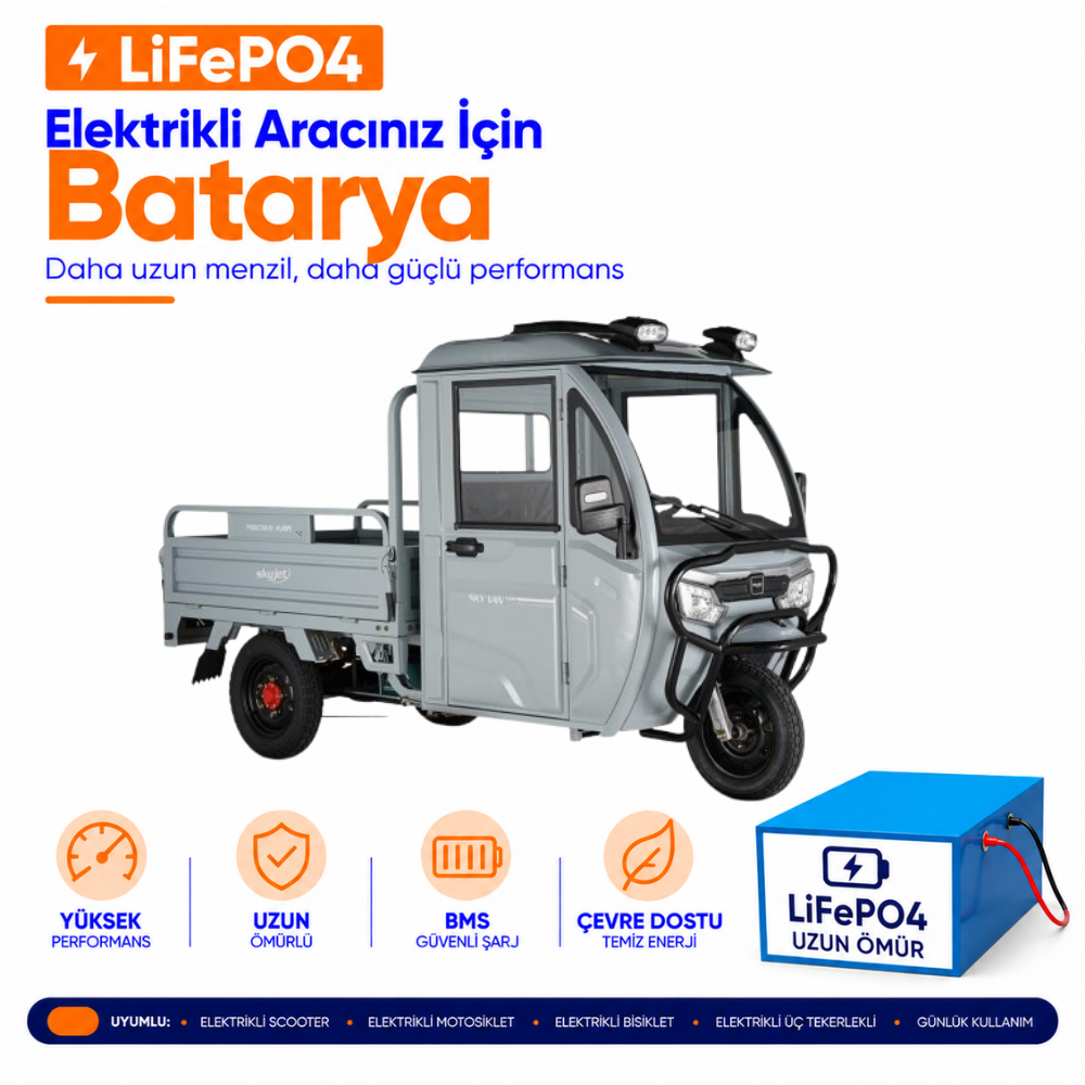 Skyjet SKYVAN Skyjet RE-VAN Bluetoothlu LiFePO4 Batarya Yenileme ve Kapasite Yükseltme - Görsel 1