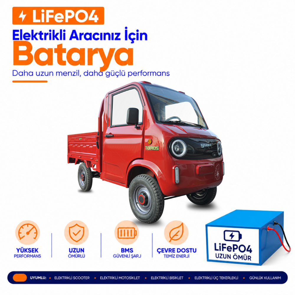 YUKİ TOROS Yuki TOROS Bluetoothlu LiFePO4 Batarya Yenileme ve Kapasite Yükseltme - Görsel 1