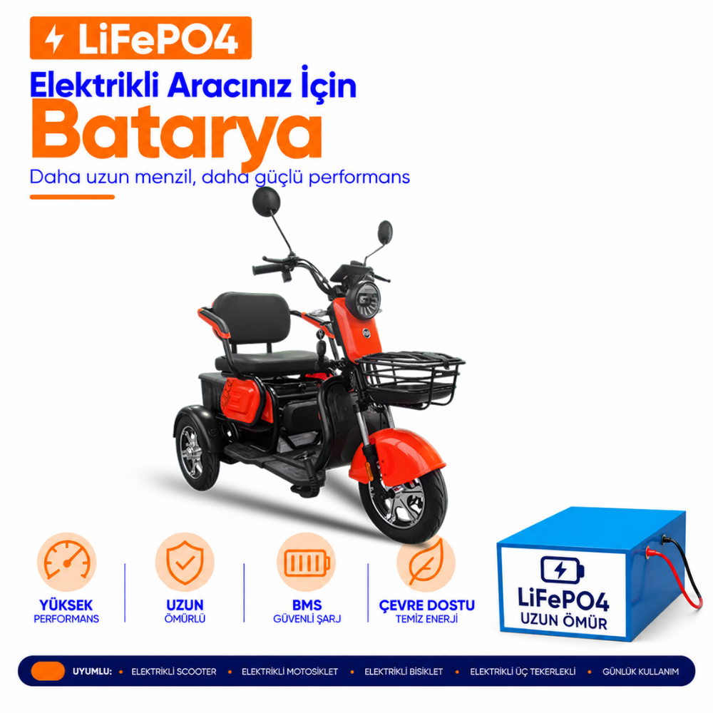 YUKİ YK-56 PONY Yuki YK-56 PONY LiFePO4 Batarya Yenileme ve Kapasite Yükseltme - Görsel 1